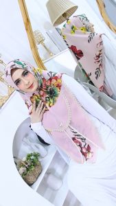 hijab instan KHIMAR MOTIF ceruty babydoll print NEW 2024 by NR