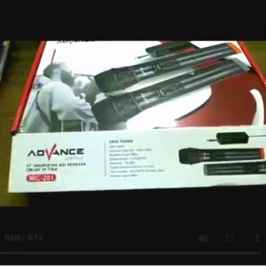 ADVANCE MIC-201 MIC TANPA KABEL/2 MIC WIRELESS/MIC KARAOKE/MIC ADVANCE/MIC DOUBLE ADVANCE MIC-201