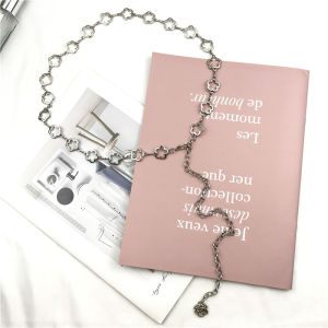 Punk Disco Retro Thunder 90S Young Adult Cool Earth Flowers Metal Waist Chain Disco Chain Belt Female Fashion