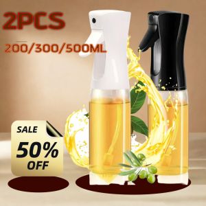 XMSJ | 200/300/500ML Continuous Pneumatic Olive Oil Sprayer Bottle Dispenser For Kitchen Cooking Air Fryer BBQ Fitness Salad Oil Mister