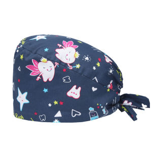 Tooth Dentist Scrub Caps Dental Printing Scrubs Hat for Women Surgicals Hat Womens and Men Operating Room Hat Medical Annex