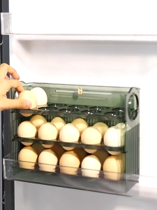 30 Grid Egg Tray Egg Storage Box Three Layer Egg Shelf Storage Crisper Refrigerator Safe Tray Layer Box Fresh Household