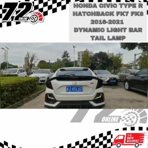Honda Civic FK 7 8 2016 2017 2018 2019 2020 Tail Lamp With Signal Running Smoke Red Line