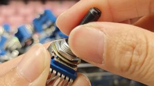 Potensio 6 Pin 50k Drat Stereo Kaki 6 Tekuk Volume Mixer 503