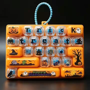 Fun Holiday Fidget Toy Dual Theme Edition Halloween and Christmas Keyboards with Loop Handles