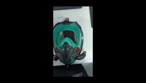 Adult Snorkelling Mask Double Hose Breathing Separate Panoramic Camera Mount Silicone Lining Vacation Swim Available in 6 Colour