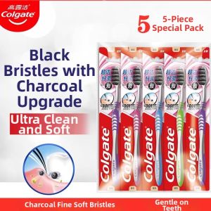 Colgate | Gentle Bamboo Charcoal Toothbrushes 5 Pieces