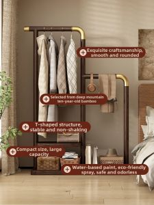 FANTANYIPIN | Bamboo Clothes Rack for Home Hotel