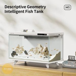 Xiaomi Mijia Dasgeo Smart Fish Tank Aquarium Auto Feed / Auto Switch Lights / Pump for Betta Guppy Shrimp etc (20 Liters 5.2 gallons) M1 EASY MAINTENANCE