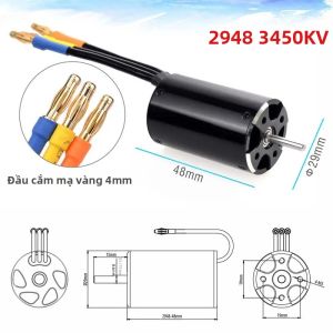 Rocket RC Cảm Biến Không Chổi Than Động Cơ Làm Mát Bằng Nước Áo Khoác 29-S Cho 600-800 Mm RC Thuyền Feilun Traxxas Phần Chống Thấm Nước 2948/2958