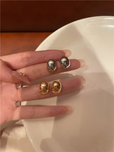 Minimalist Trendy Metal Earrings Versatile Simple Design Everyday Fashion Cold Tone Elegant Jewelry for Women Fresh Arrival