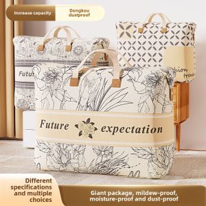 Large Capacity Quilt Storage Bag Home Use Waterproof Moisture Proof Moving Packing Bag Luggage Organizer Cotton Quilt Bag
