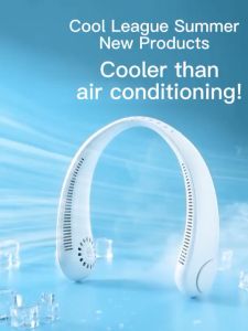 Mini Portable Neck Fan USB Rechargeable Hanging Neck Fan For Home Outdoor Bladeless Mute Sports Fans