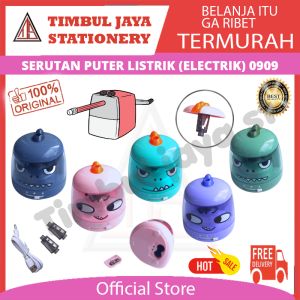 Xiaolingjing Serutan pensil meja putar elektrik Rautan putar elektrik otomatis karakter aesthetic space unicorn bear demon cute unik 0908-9