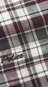 POLICE Kemeja Yarndyed Kotak Cotton Twill Slub Regular Fit Lengan Panjang Pria