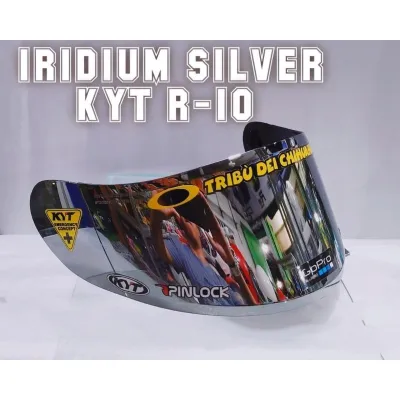 KACA FLAT VISOR HELM KYT R10 RC7 K2 RIDER IRIDIUM