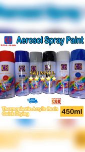 KING SFON Aerosol Spray Paint 450ml Solid Colors Acrylic Spray Paint Different Color Thermoplastic