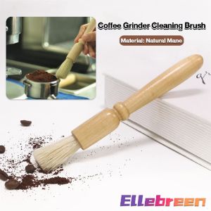 Coffee Grinder Cleaning Brush with Wood Handle Natural Bristles Kitchen Tool