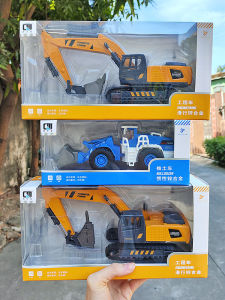 Alloy Engineering Digger Toy Set for Boys Children Model Car Kit Piling Drilling Machine Excavator Forklift Crane Hook