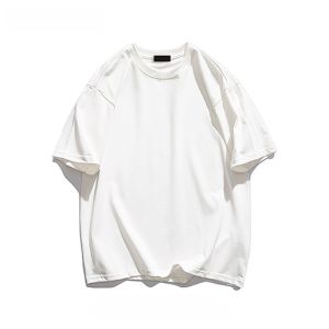 Pure Cotton American Splice Color Block Short Sleeve T-Shirt Womens Loose Three Bars Print Couple Tops Summer New Style