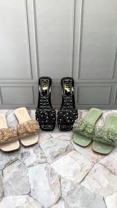 GW Sandal Ribbon Full Diamond Fashion Korea SG4661