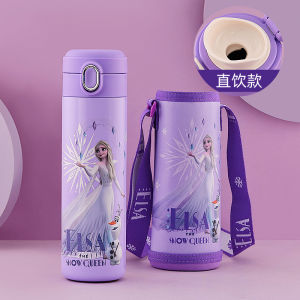 Disney Childrens Thermal Cup Girl Food Grade 316 Primary School Special Straight Drink Elsa Water Cup Cartoon Style School Use