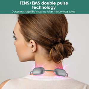 Hailicare Micro-current Cervical Spine Massager เครื่องนวดคอไฟฟ้าสมาร์ท TENS + EMS แบบพกพาประคบร้อนไหล่และคอนวด