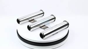 3 Tube Clamp on Fishing Rod Holder For Boat Stainless Steel Mirror Polished Rack Marine Hardware Accessories For Yacht