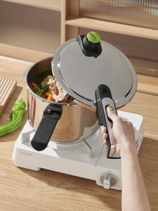 Mingjue UK 304 Stainless Steel High Pressure Cooker for Home Use Suitable for Gas and Induction Cookers Large Capacity Anti-explosion