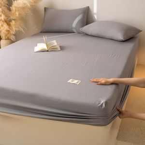 BEIPIN | Chăn Giường Chống Trượt Màu Đơn Giản Bằng Cotton