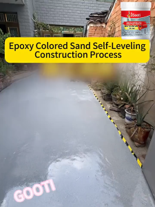 2KG Epoxy Colored Sand Self Leveling Floor Paint Non-Slip Wear Resistant Imitation Marble Paint