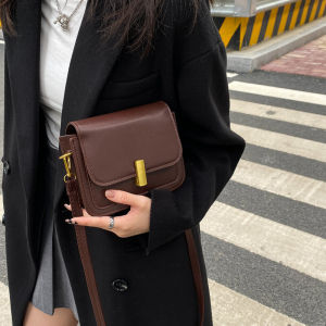 Retro Versatile Small Square Bag 2024 New Design Quality Crossbody Shoulder Bag for Women Casual Soft PU Leather Pure Color