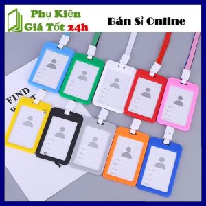 Thẻ Đeo Tên Nhân Viên Học Sinh Sinh Viên Bao Thẻ Tên Bảng Tên Nhiều Kích Thước - Dây Đeo Thẻ Đứng Ngang Cho Nhân Viên Văn Phòng ( Combo Dây Đeo + Bao Đựng Thẻ )