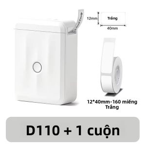 Máy In Nhãn Nhiệt Mini Niimbot D110 Máy Tạo Nhãn Thông Minh Di Động Dành Cho Trường Học Văn Phòng Tại Nhà Nhà Bếp - Kết Nối Bluetooth Nạp Giấy Tự Động 203dpi