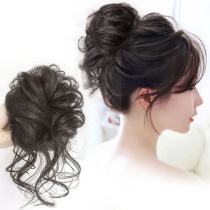 🔥🔥Roman Holiday Fashion Hair Accessories Wigs Curly Donut Chignon With Elastic Band Synthetic Hair Bun Messy Curly Hair Natural Fluffy Wig Wrap Hair Claw Clip for Women