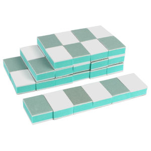 50/100Pcs Mini Nail Buffing Blocks 1000/4000 Grit Double Sided Sponge Nail Buffer Cubes for Natural Nail Polishing Pedicure