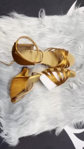 Komfanee Latin Dance Shoes Female Adult High Heel 5cm Hall Tango National Standard Indoor Sandals