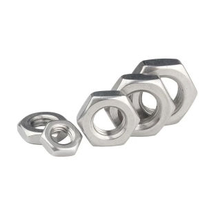 Metric Hex Thin Nut M3 M4 M5 M6 M8 M10 M12 304 Stainless Steel Flat Hexagon Nut Jam Nut Machine Screw Hex Nuts Accessories