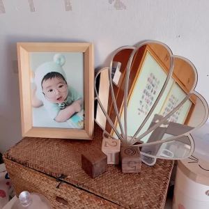 Gương Trang Trí Tường Hình Vỏ Sò Phong Cách Bắc Âu Chất Liệu Gỗ Chống Vỡ Dành Cho Nhà Ở Phòng Ngủ Phòng Khách Phòng Bé Trai Bé Gái
