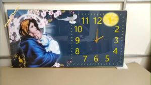 Mẫu tranh đồng hồ Công Giáo sản phẩm tráng gương 5D đồng hồ kim trôi vật liệu nhập khẩu cao cấp.