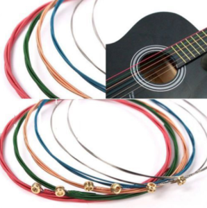 CISWGE NEW One Set 6pcs Rainbow Colorful Color Strings For Acoustic Guitar Accessory HOT One Set 6pcs Rainbow Colorful Color Strings For Acoustic Guitar Accessory One Set 6pcs Rainbow Colorful Color Strings For Acoustic Guitar Accessory Fashion One S