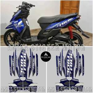 STIKER STRIPING LIS LES BODY YAMAHA XRIDE X-RIDE 125 2014 HITAM