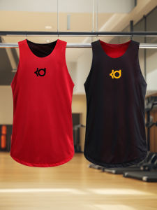 Loose Mens Basketball Training Vest Curry Jersey Irving 11 Number Double-Sided Wear Quick Dry Polyester Fiber round Neck Vest