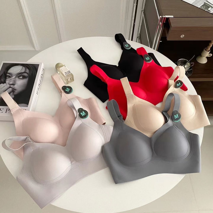 Dafenqi 529 Lifting Particles Massage Integrated Fixed Intimates Wide Shoulder Strap Wireless Bra Breast Holding Adjustment