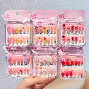 Nghệ Thuật Làm Móng Tay Hoạt Hình Cho Trẻ Em Dài Mới Ngọt Ngào Công Chúa Trắng Gel Tự Dính Đồ Chơi Quà Tặng Bé Gái Trang Trí Móng Tay 3D