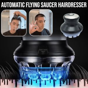 Automatic Flying Saucer Hairdresser Rechargeable Hair Trimmer Portable And Easy To Use For Short Hair