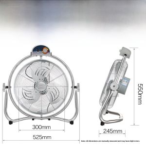 Haoluck Powerful Floor Standing Fan with Head Shaking Function Industrial Strength Table Top Sit down Fan for Home Construction Site