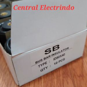 (Grosir/10pcs) Isolator Busbar SB SM 50x40 M10 Coklat