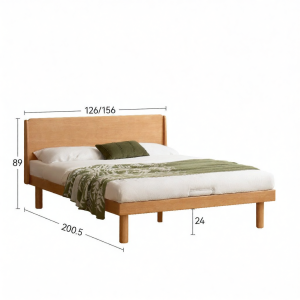 WEISHA | Modern Simple Solid Wood Bed Compact Single Bed 1.2m