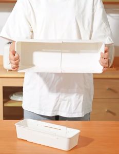 Japanese-style Drawer Storage Box Adjustable Tableware Partition Storage Box Multifunctional Office Stationery Classification Organization Box